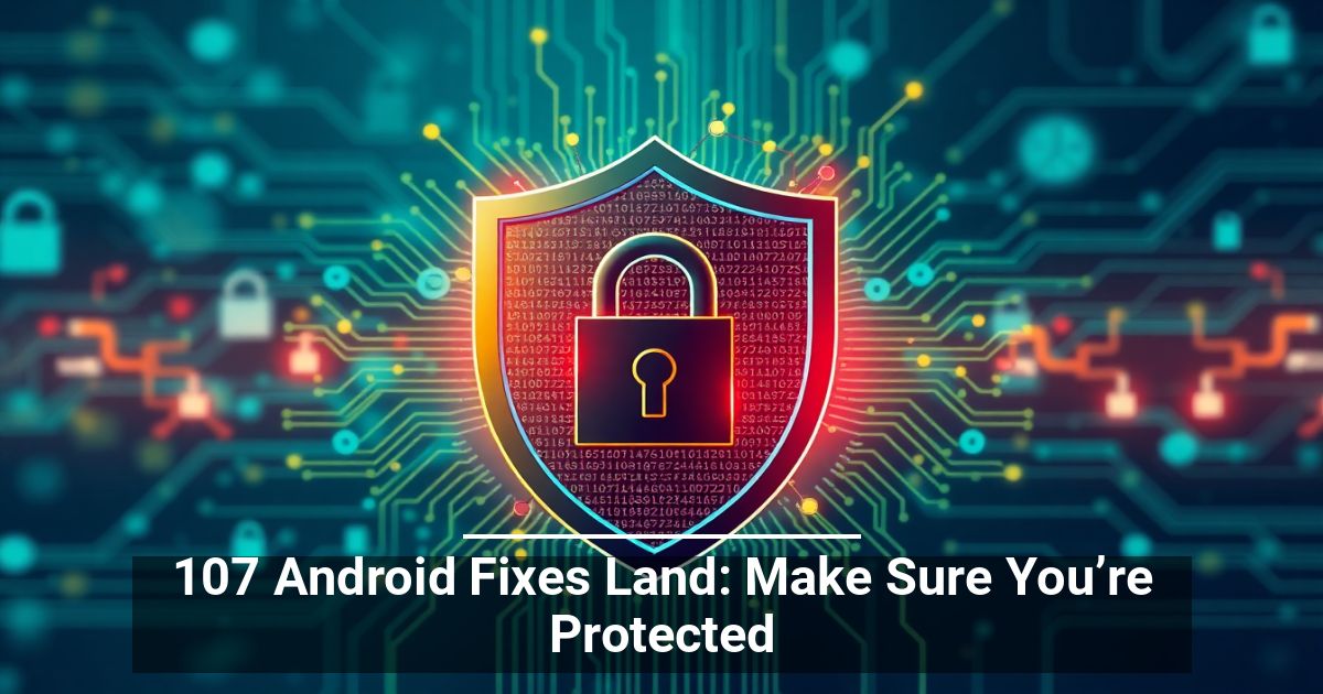 107 Android Fixes Land: Make Sure You’re Protected