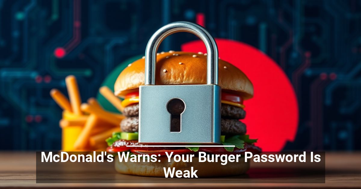 McDonald’s Warns: Your Burger Password Is Weak