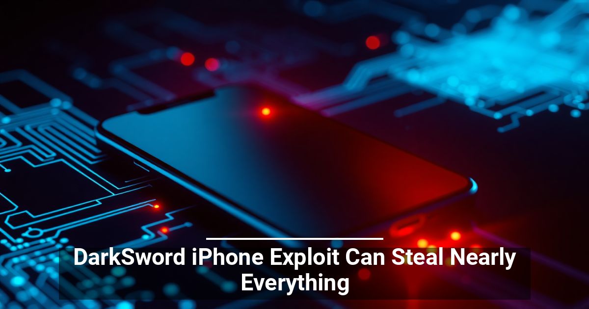 DarkSword iPhone Exploit Can Steal Nearly Everything